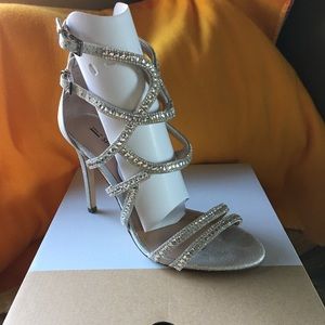 Dressy crystal shoe worn once